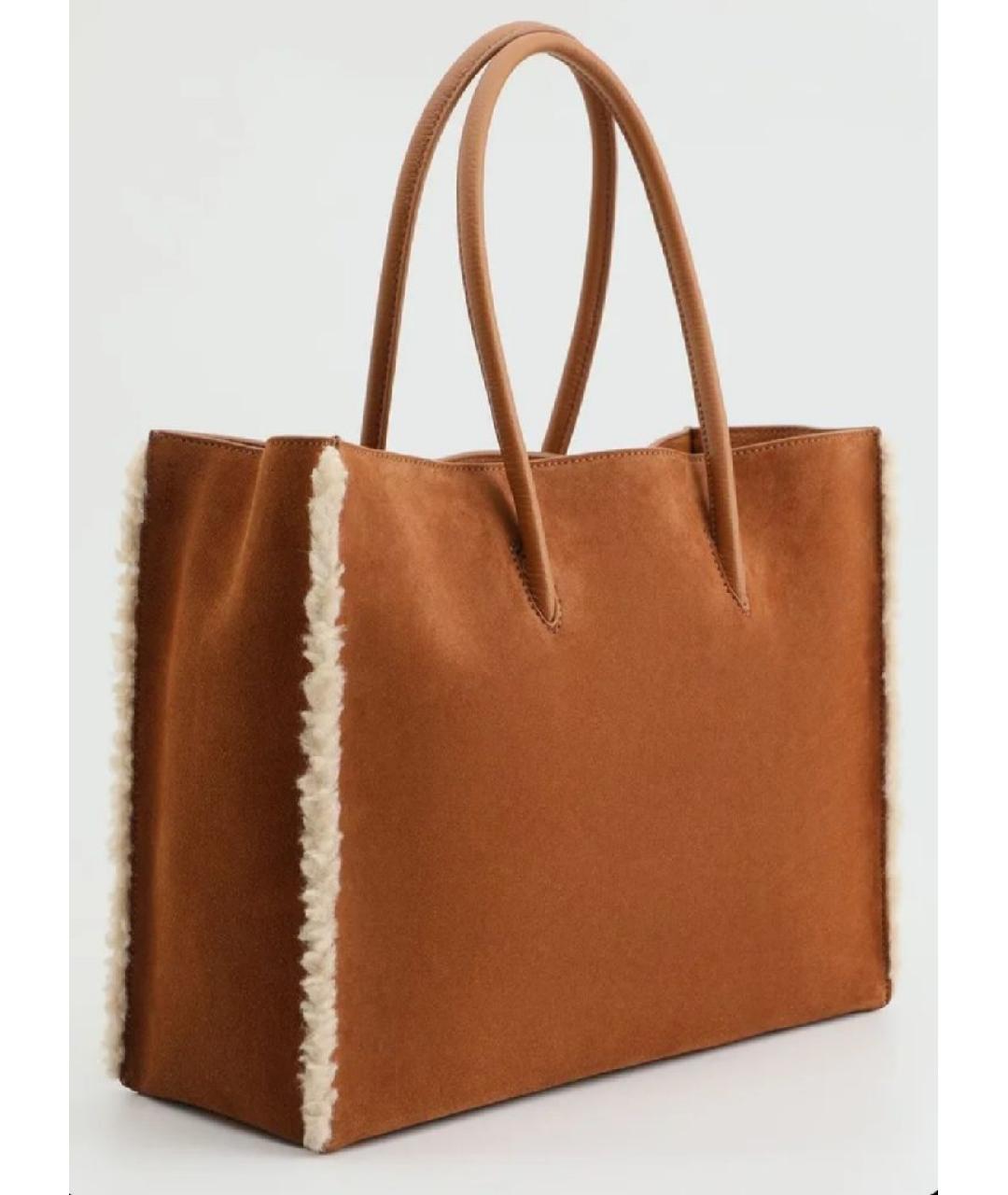 COCCINELLE Коричневая кожаная сумка тоут, фото 2