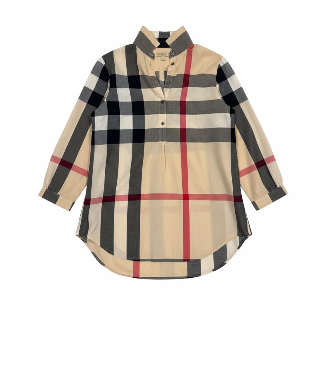 BURBERRY Бежевая хлопковая рубашка, фото 1