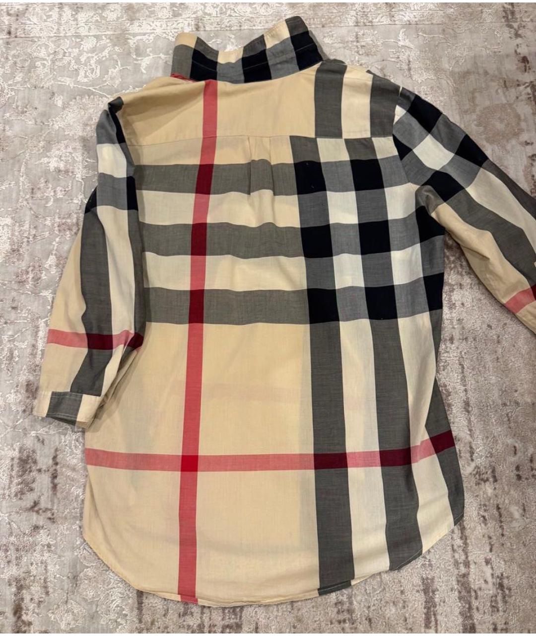 BURBERRY Бежевая хлопковая рубашка, фото 2