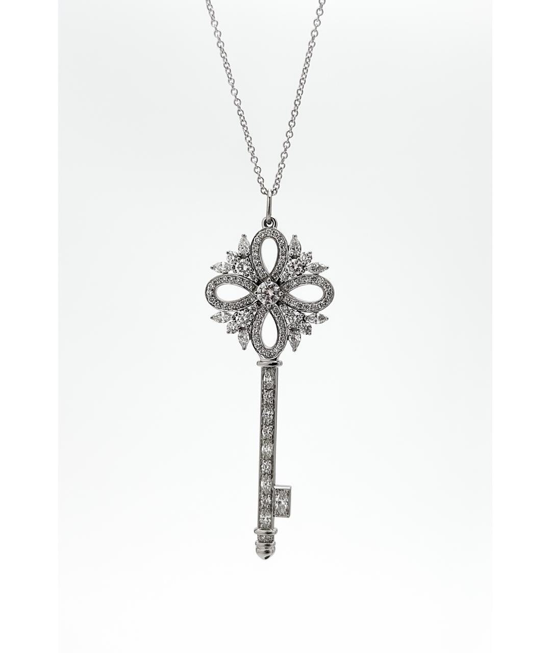 TIFFANY&CO Серебряное платиновое колье, фото 4