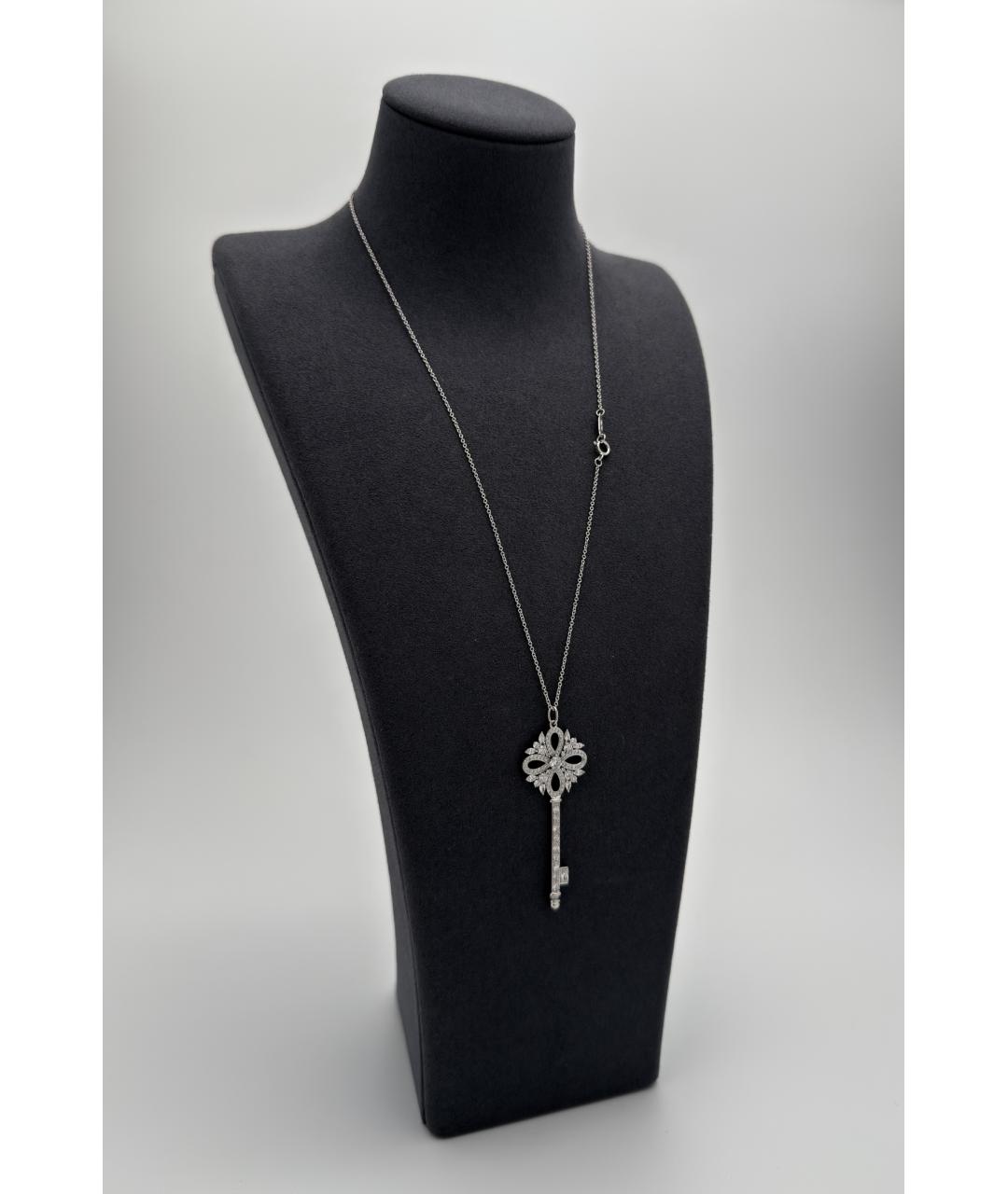 TIFFANY&CO Серебряное платиновое колье, фото 3