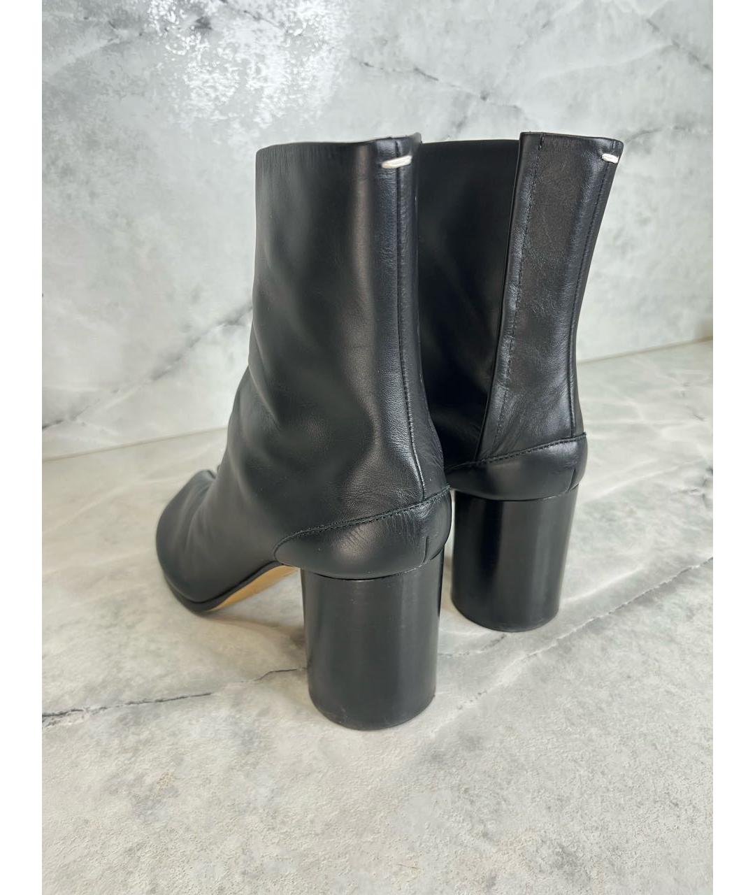 MAISON MARGIELA Черные кожаные ботильоны, фото 4