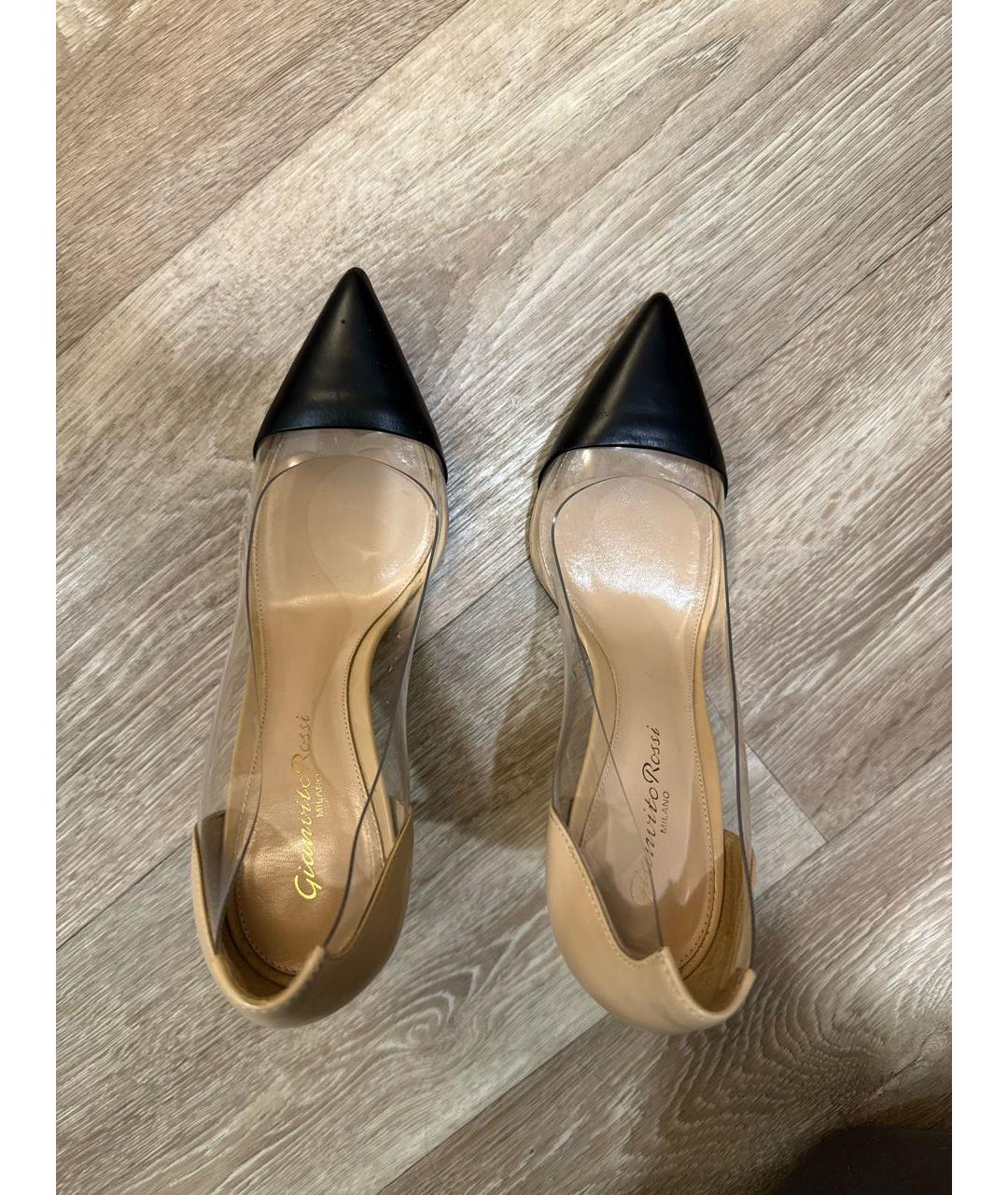 GIANVITO ROSSI Бежевые кожаные туфли, фото 3