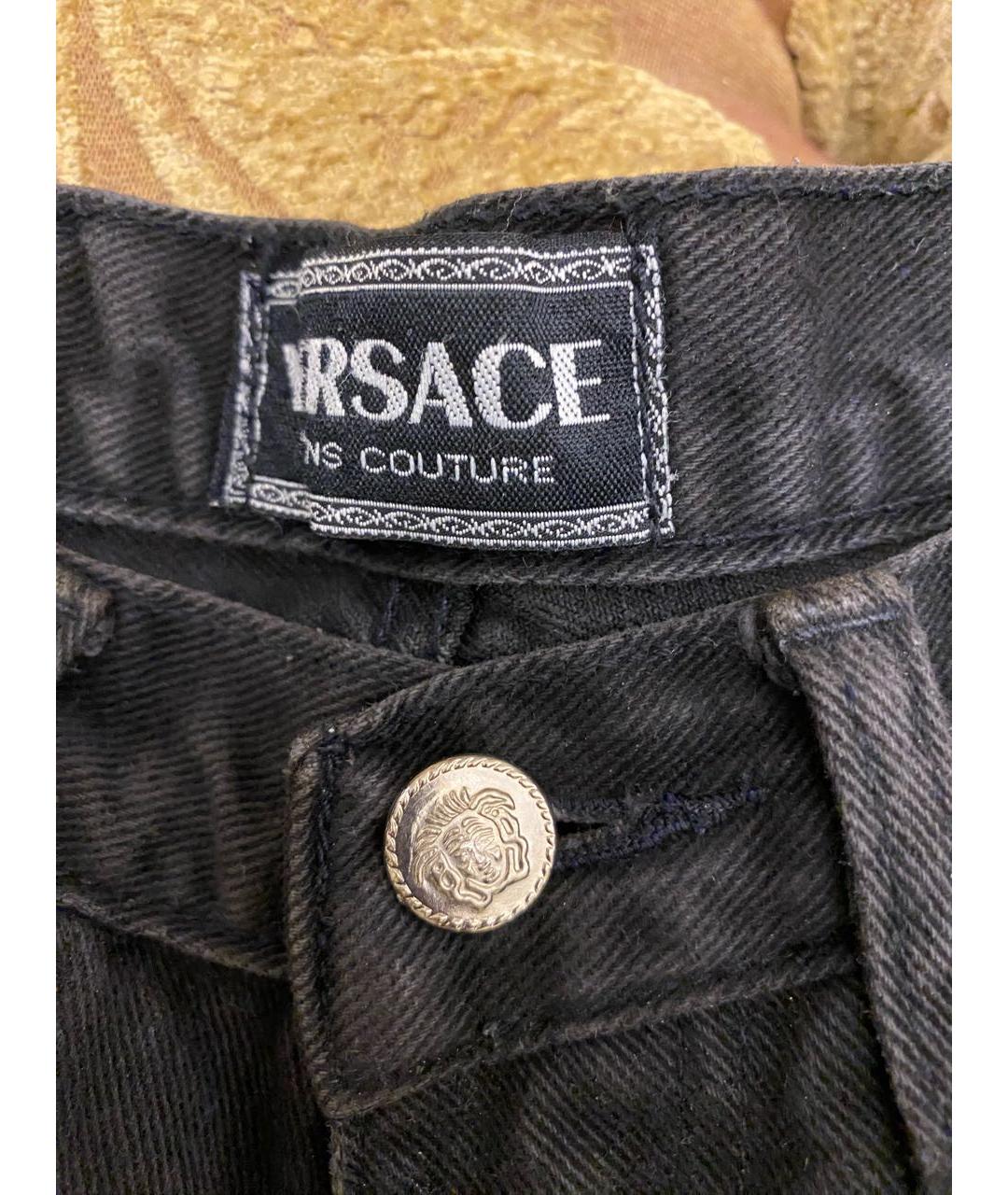 VERSACE JEANS COUTURE Темно-синие хлопковые прямые джинсы, фото 8