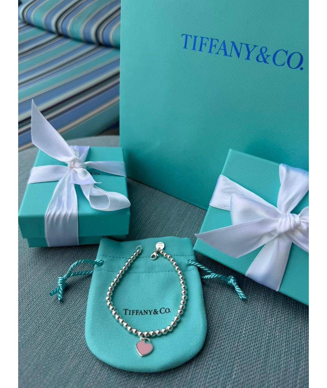 TIFFANY&CO Розовый серебряный браслет, фото 2