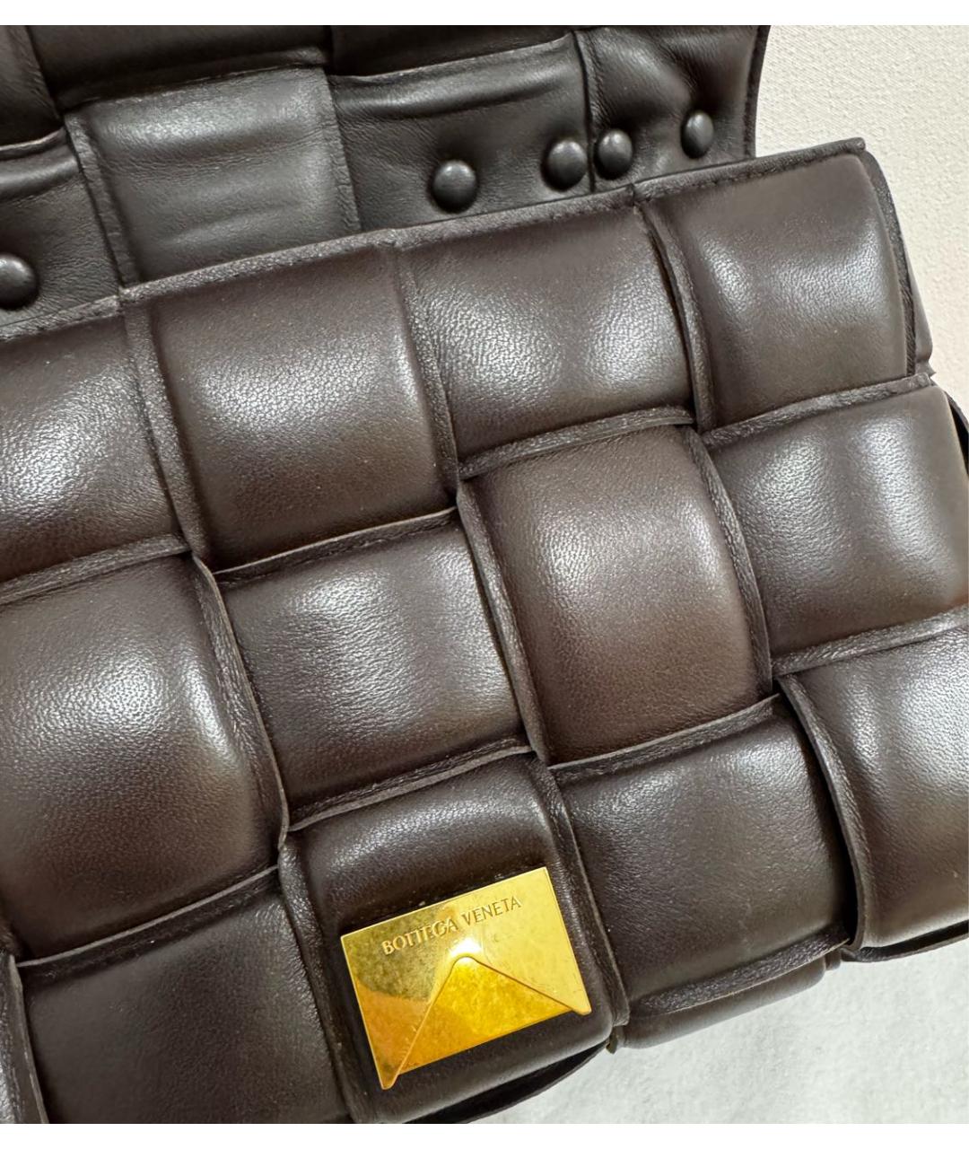 BOTTEGA VENETA Коричневая кожаная сумка через плечо, фото 8