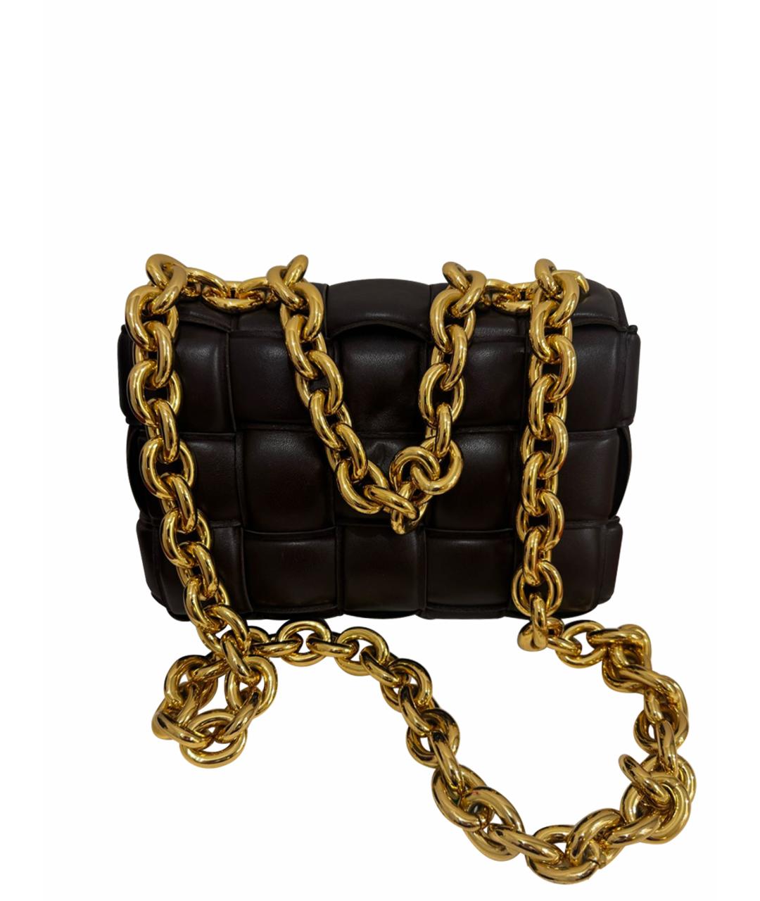 BOTTEGA VENETA Коричневая кожаная сумка через плечо, фото 1