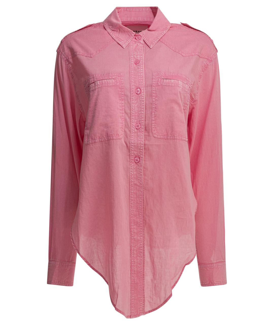ISABEL MARANT ETOILE Розовая хлопковая рубашка, фото 1