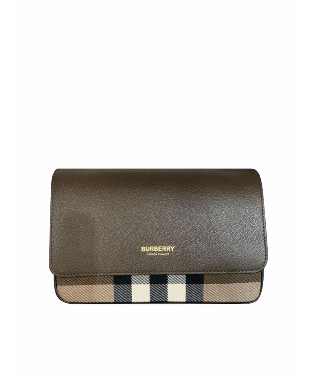 BURBERRY Коричневая кожаная сумка через плечо, фото 1