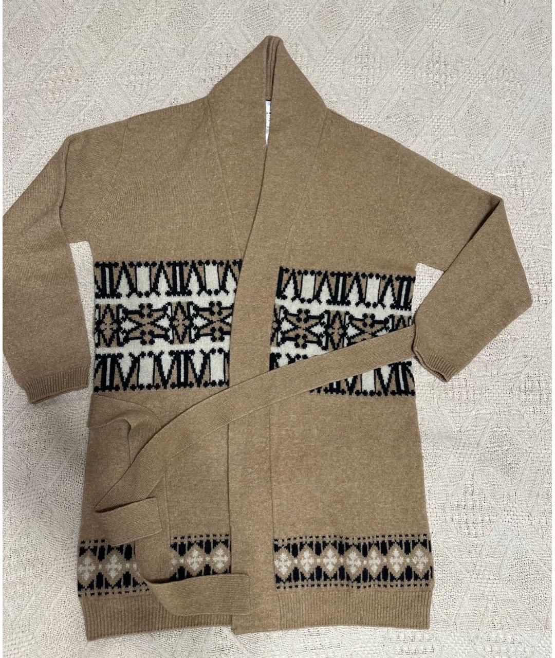 MAX MARA Бежевый шерстяной кардиган, фото 6