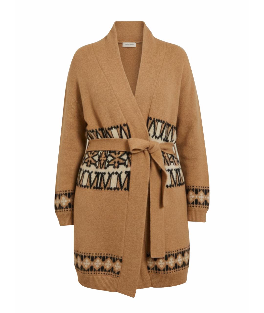 MAX MARA Бежевый шерстяной кардиган, фото 1