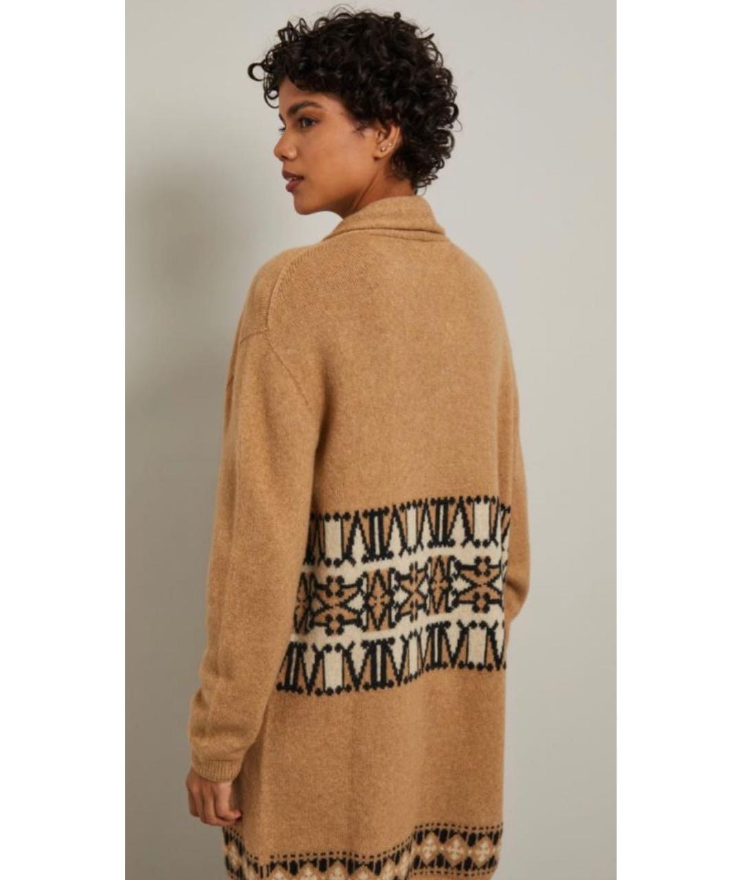 MAX MARA Бежевый шерстяной кардиган, фото 2