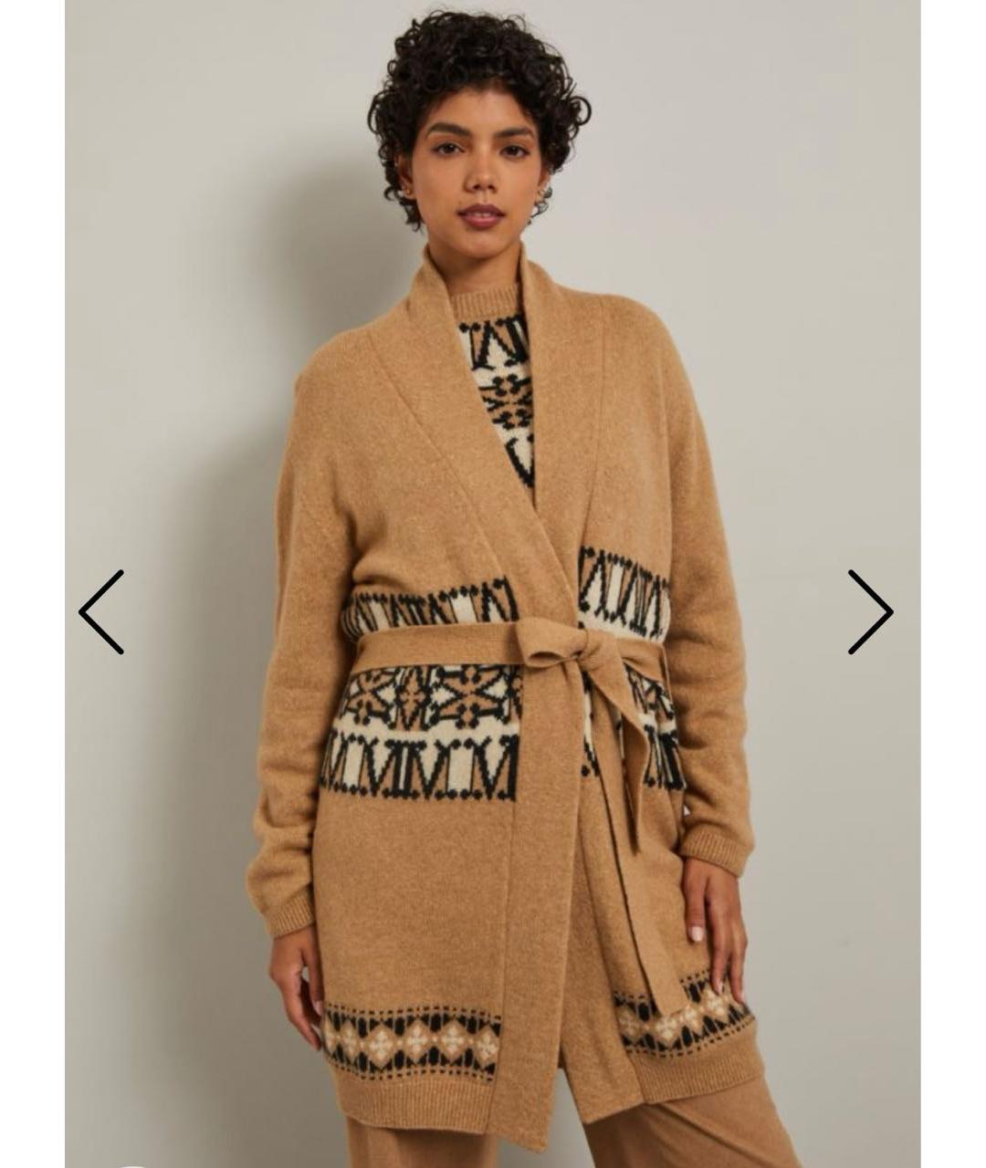 MAX MARA Бежевый шерстяной кардиган, фото 7