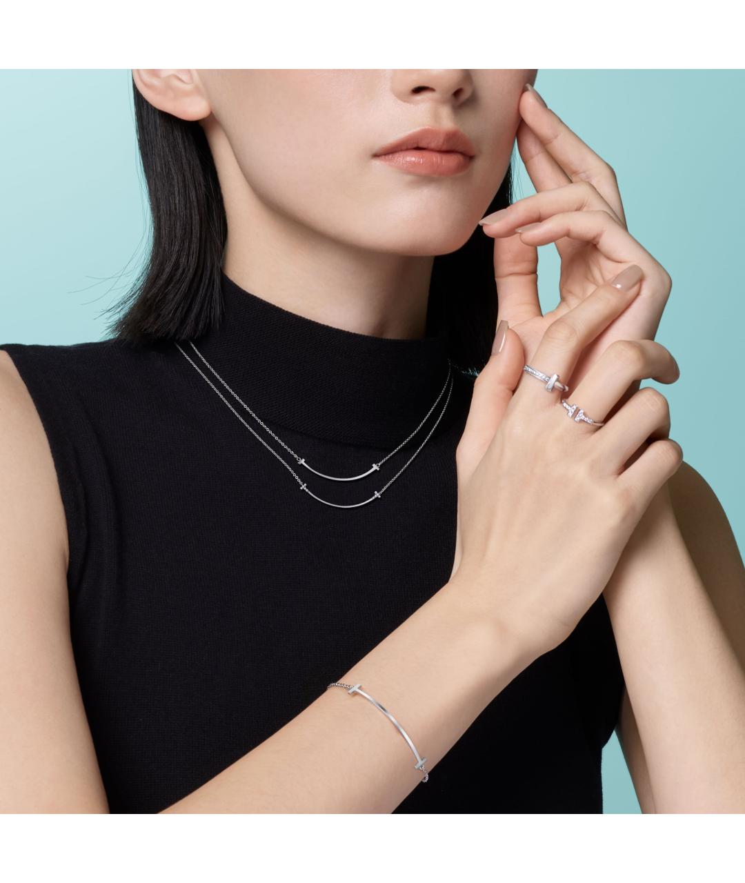 TIFFANY&CO Серебряное колье из белого золота, фото 3