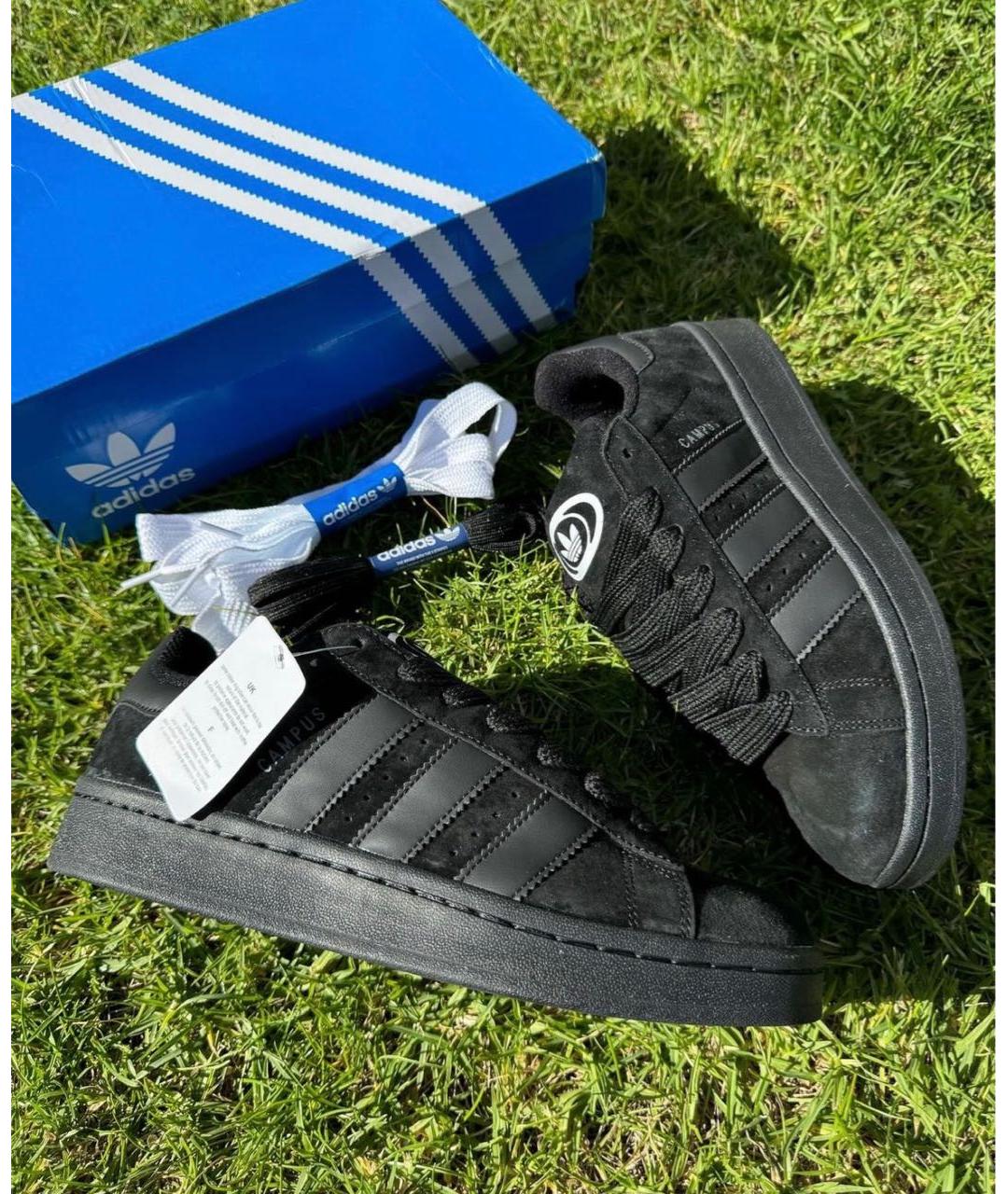 ADIDAS Черные замшевые низкие кроссовки / кеды, фото 2