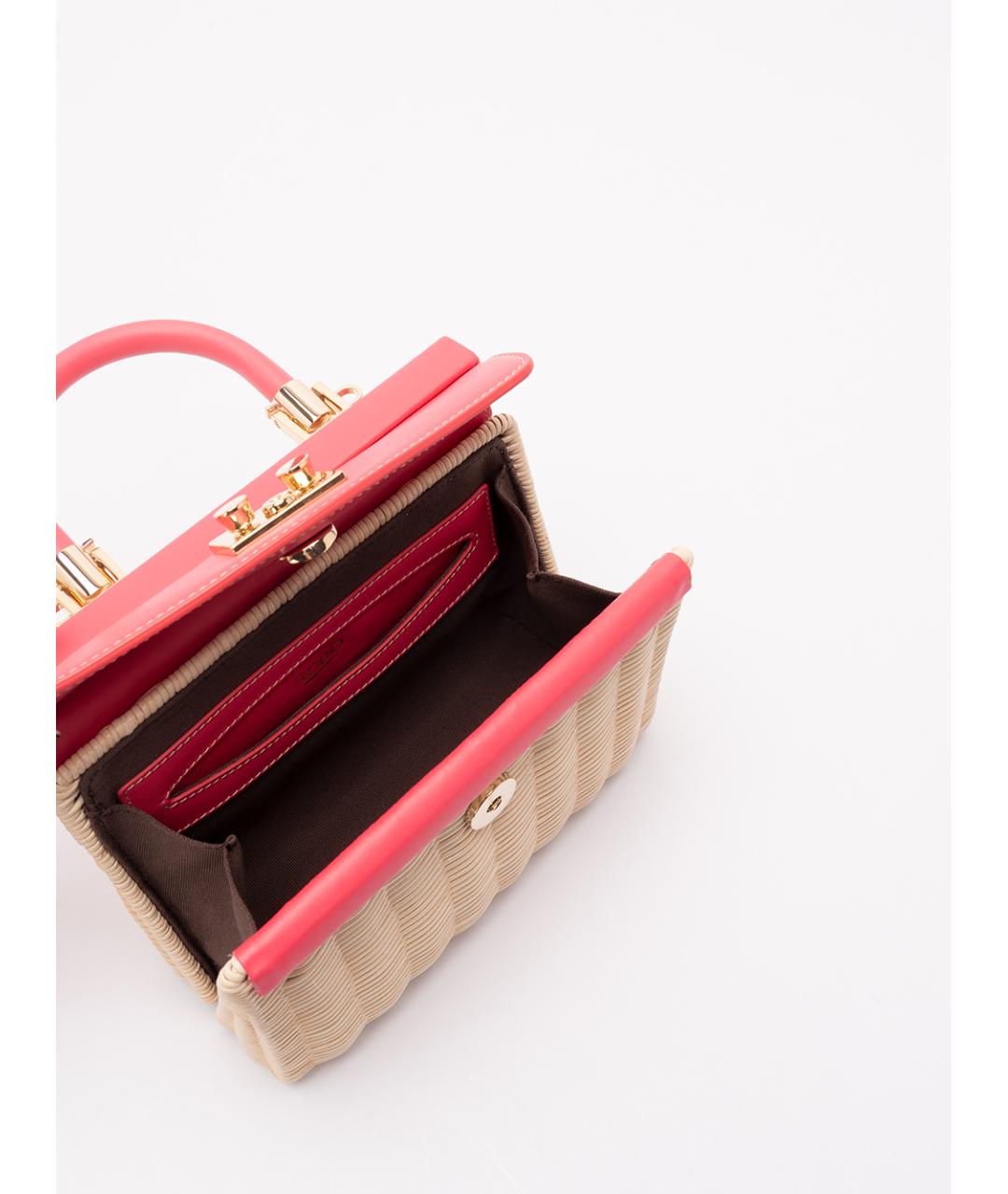 rodo Бежевая пелетеная сумка с короткими ручками, фото 6