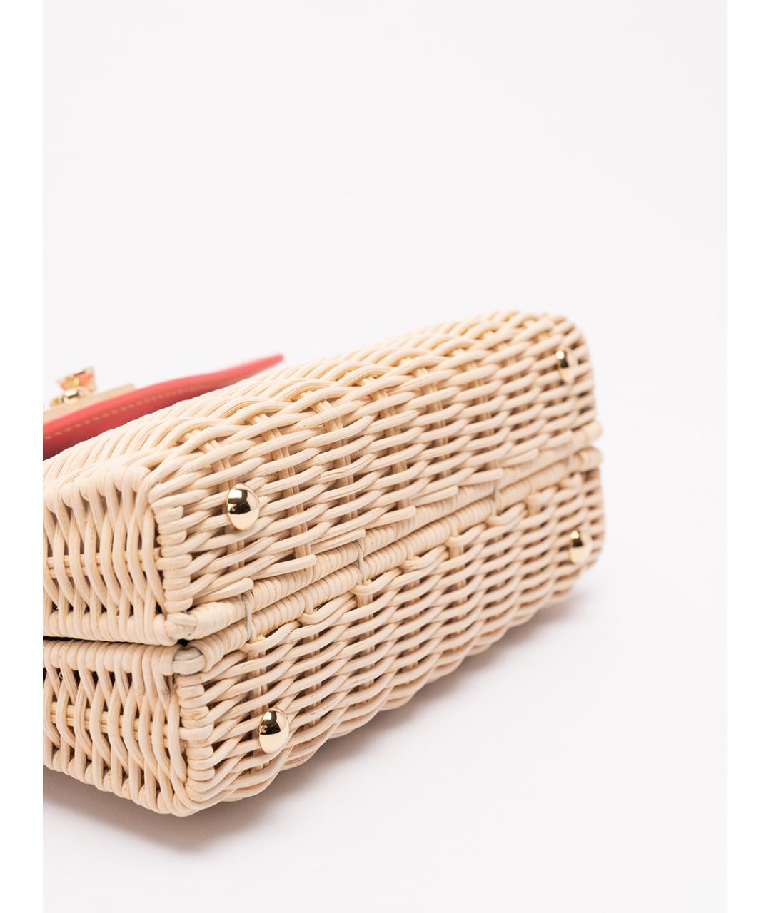 rodo Бежевая пелетеная сумка с короткими ручками, фото 5