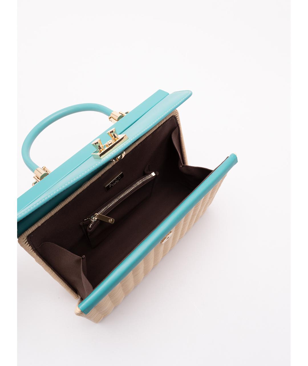 rodo Бежевая пелетеная сумка с короткими ручками, фото 6