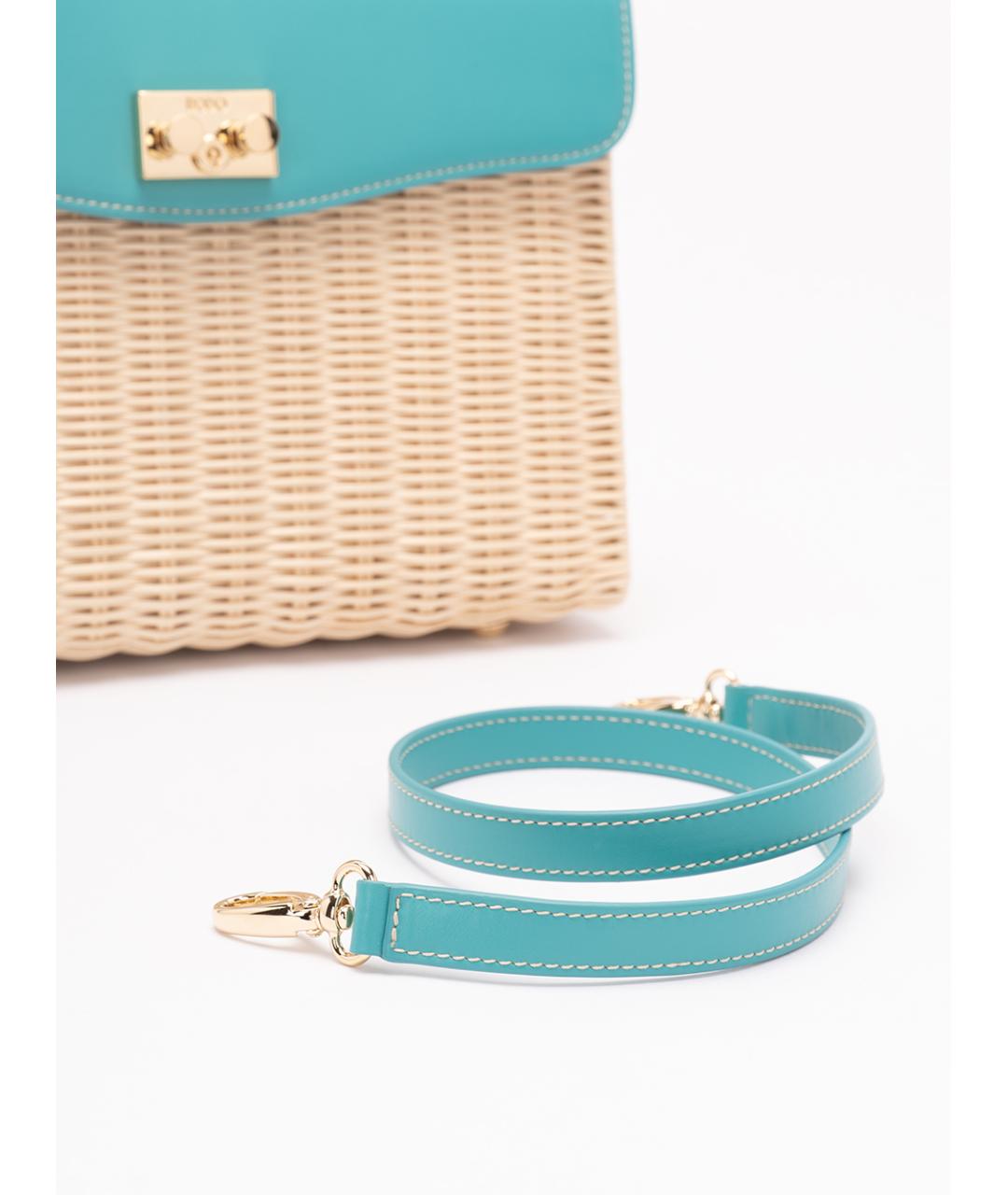 rodo Бежевая пелетеная сумка с короткими ручками, фото 4