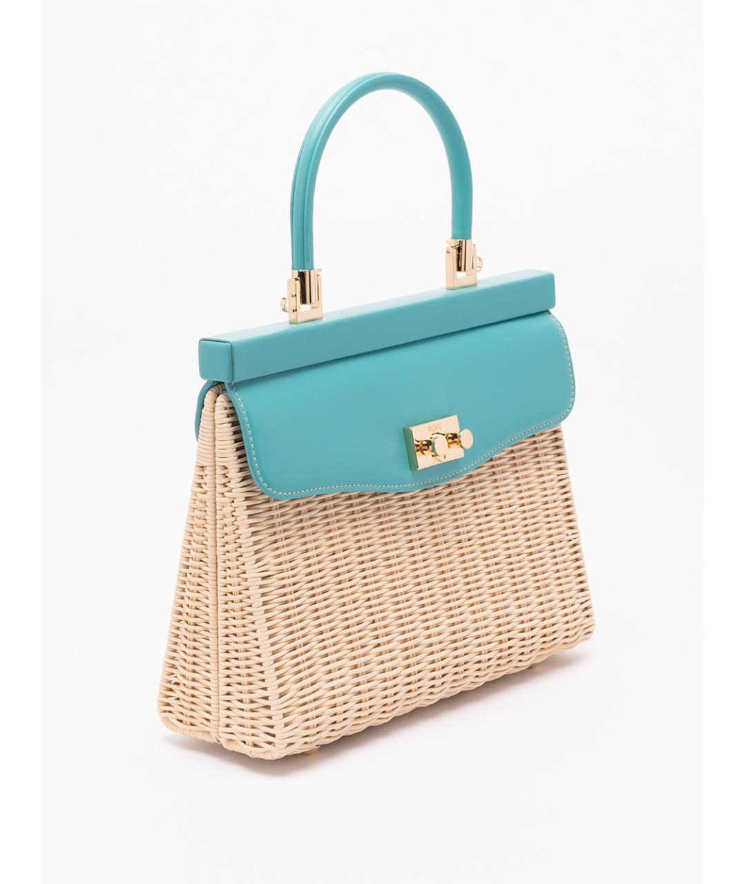 rodo Бежевая пелетеная сумка с короткими ручками, фото 3