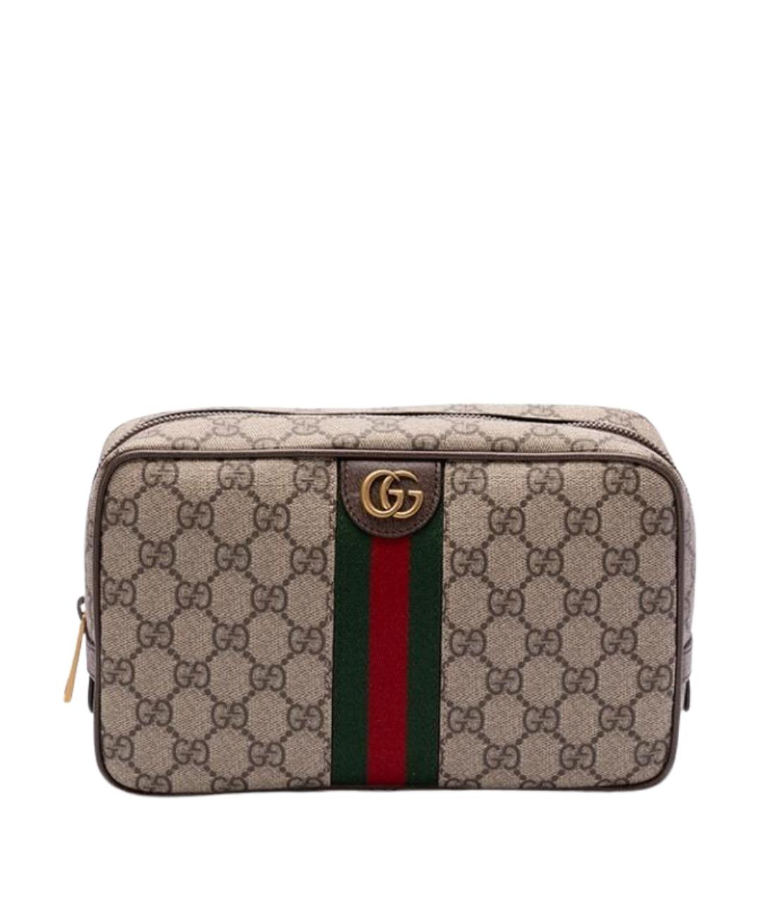 GUCCI Бежевая барсетка, фото 1