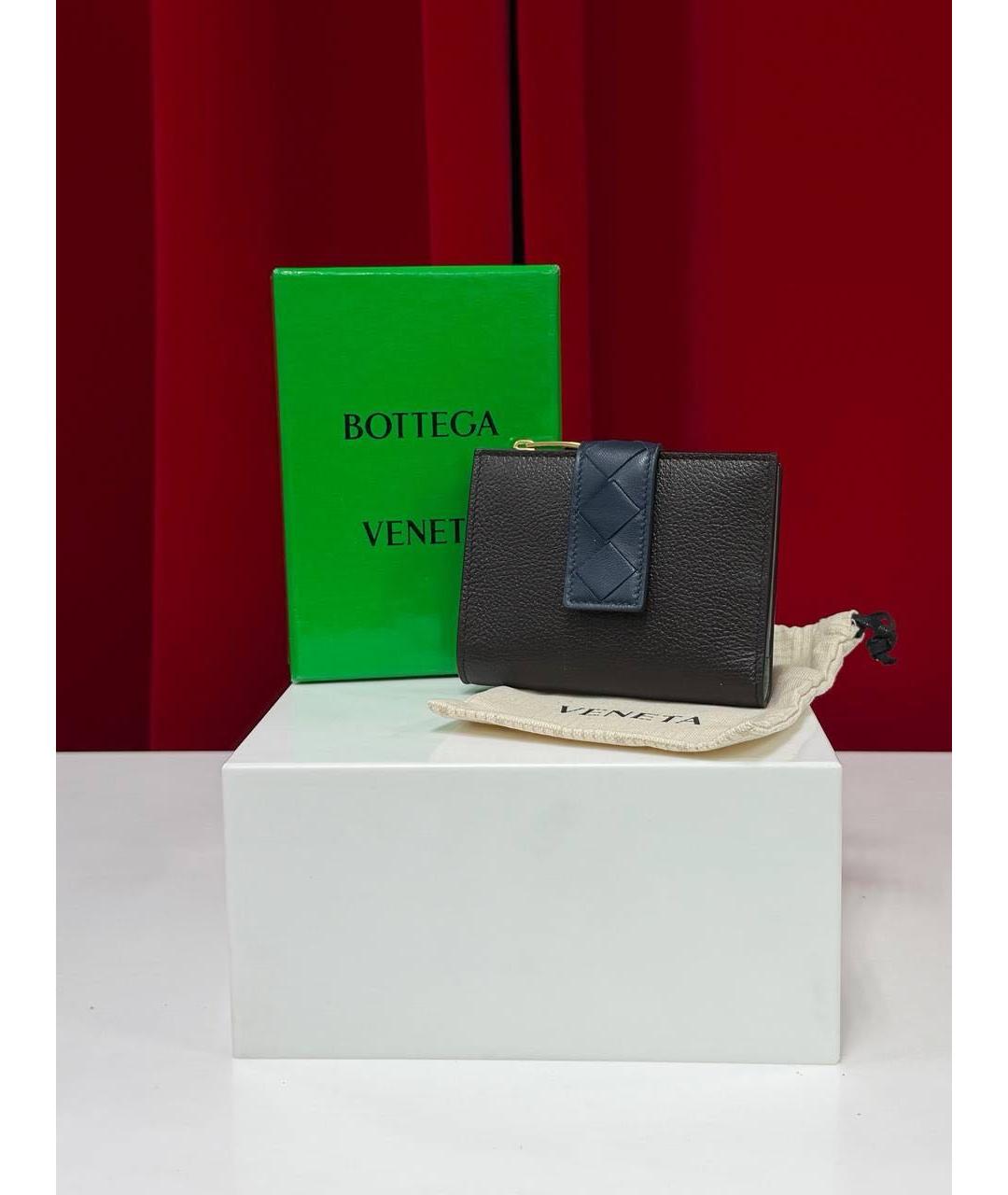 BOTTEGA VENETA Коричневый кожаный кошелек, фото 5