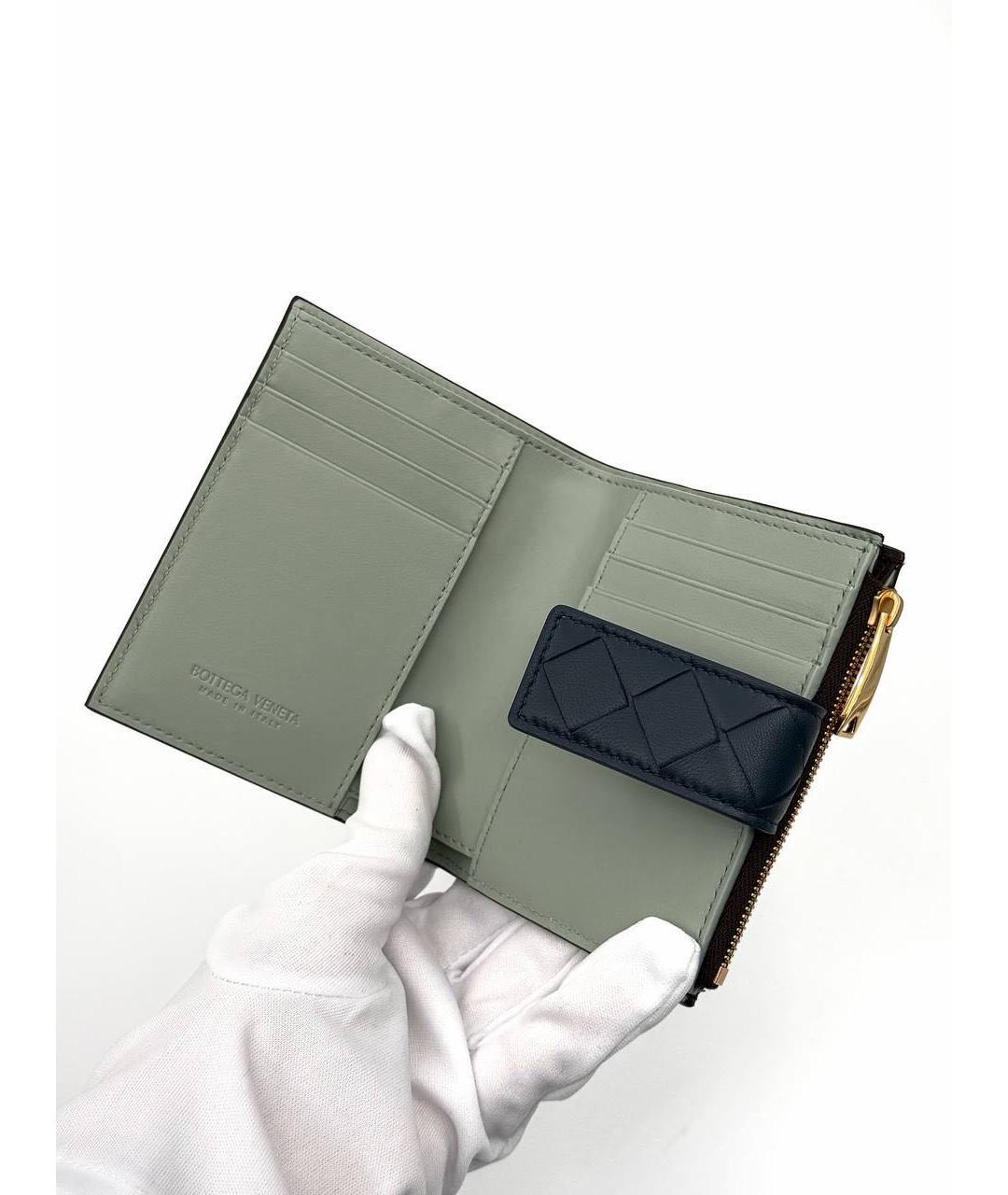 BOTTEGA VENETA Коричневый кожаный кошелек, фото 4