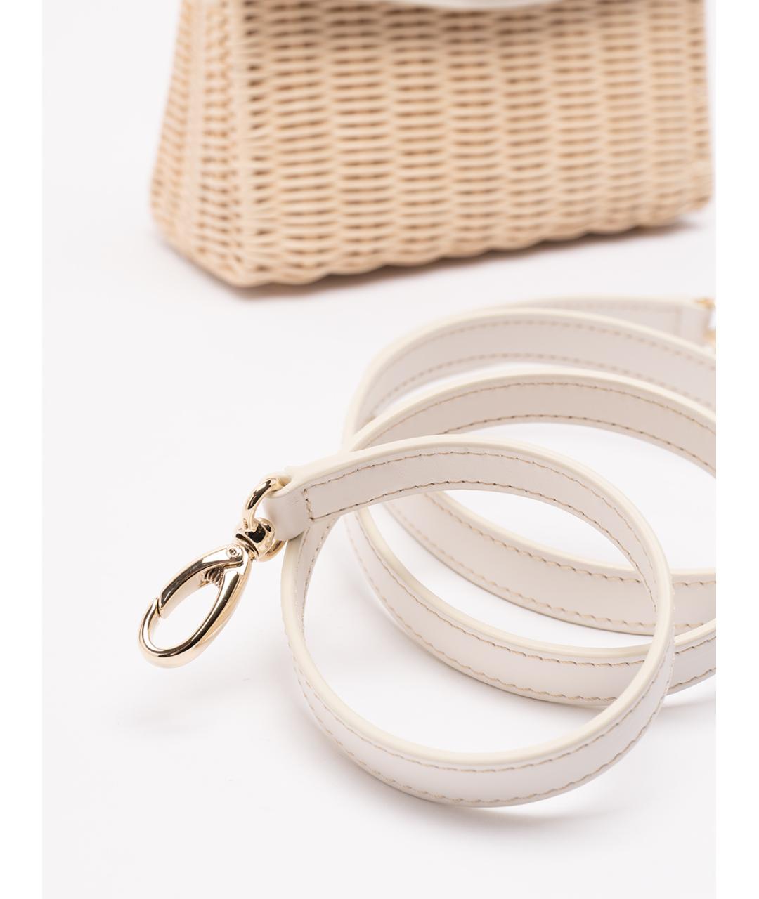 rodo Бежевая пелетеная сумка с короткими ручками, фото 4