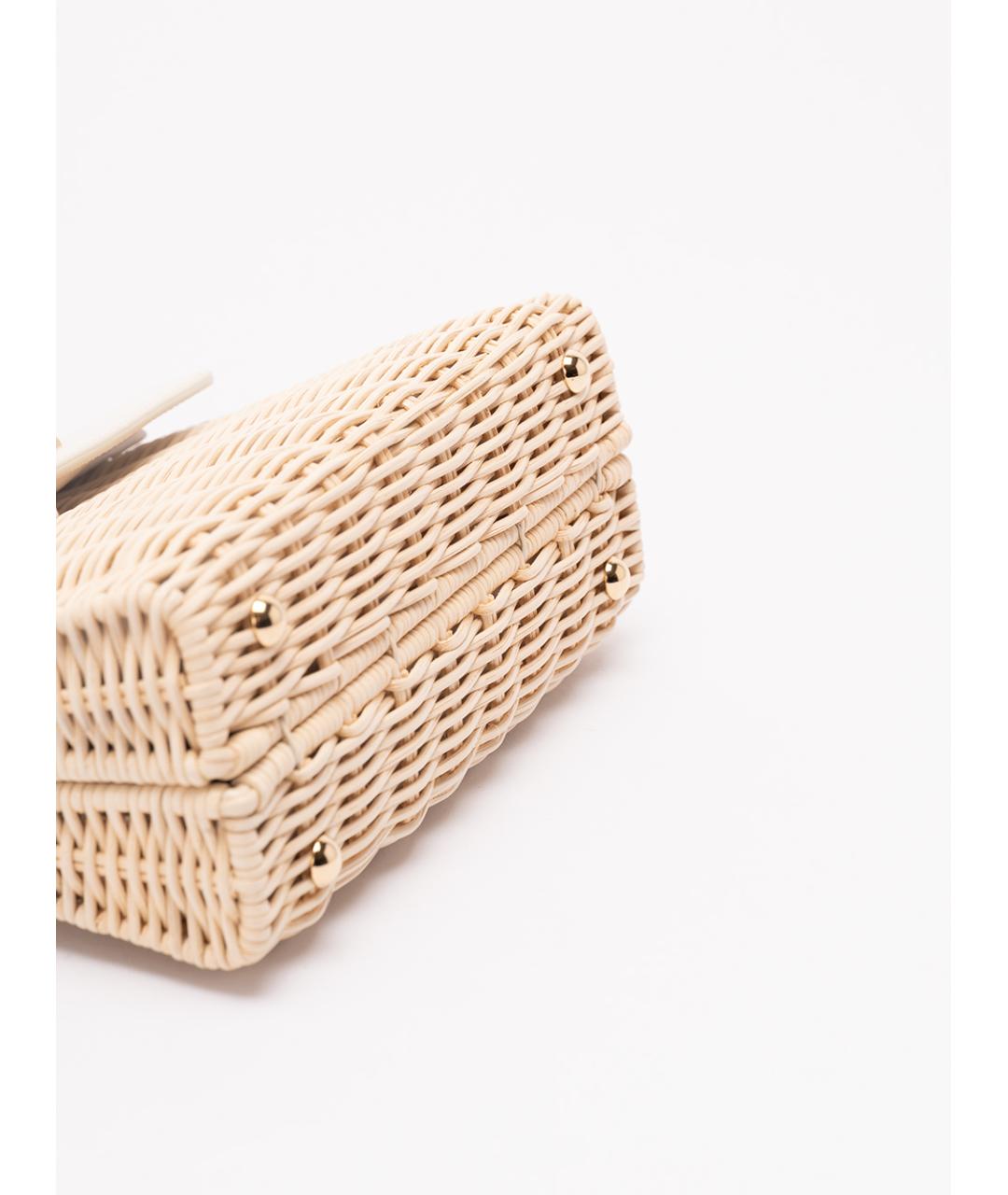 rodo Бежевая пелетеная сумка с короткими ручками, фото 5