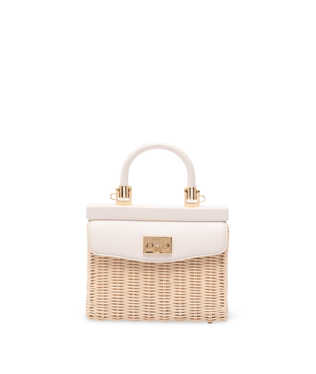 rodo Бежевая пелетеная сумка с короткими ручками, фото 1