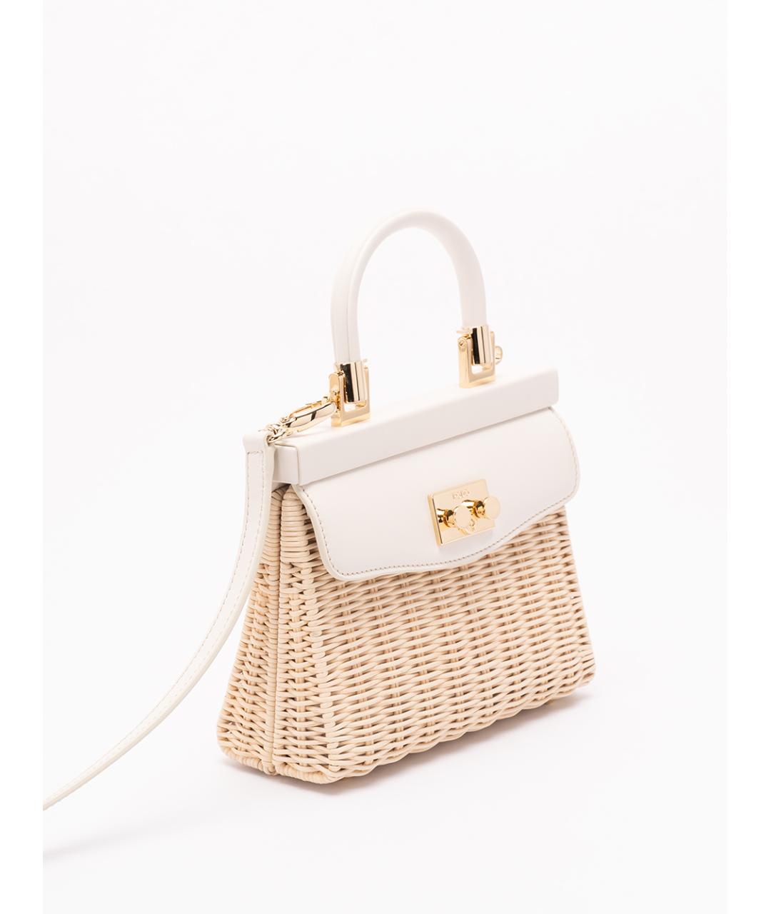 rodo Бежевая пелетеная сумка с короткими ручками, фото 3