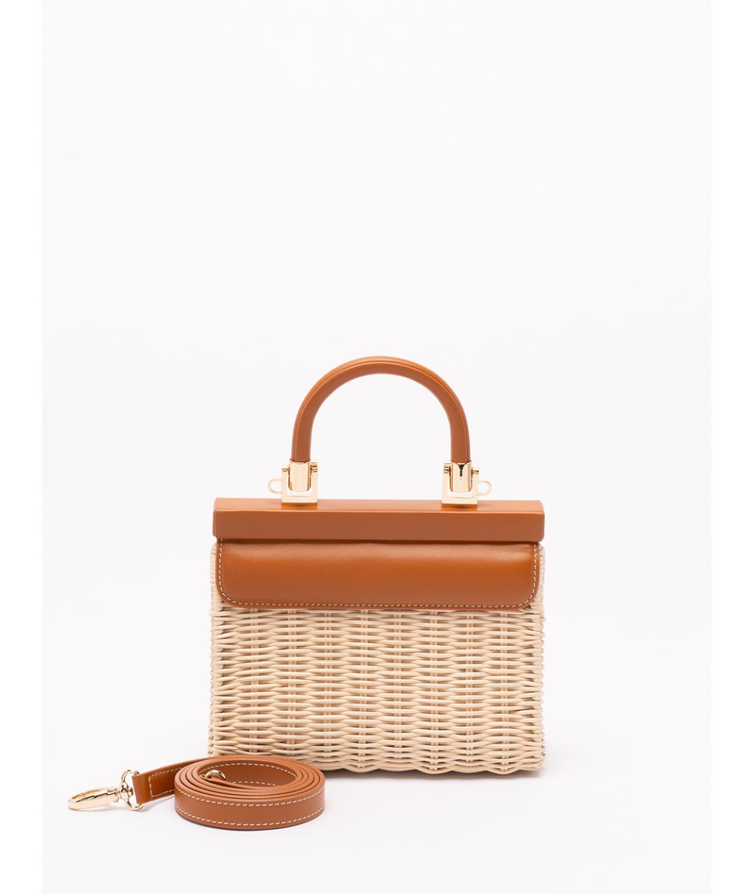 rodo Бежевая пелетеная сумка с короткими ручками, фото 2