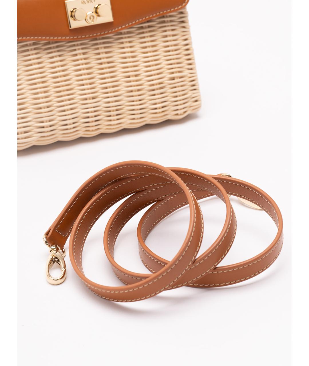 rodo Бежевая пелетеная сумка с короткими ручками, фото 4