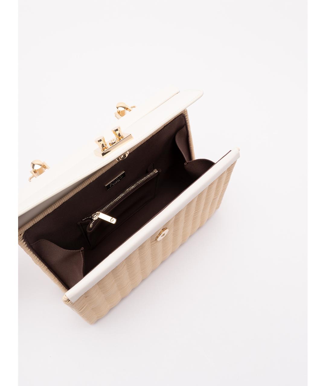 rodo Бежевая пелетеная сумка с короткими ручками, фото 6