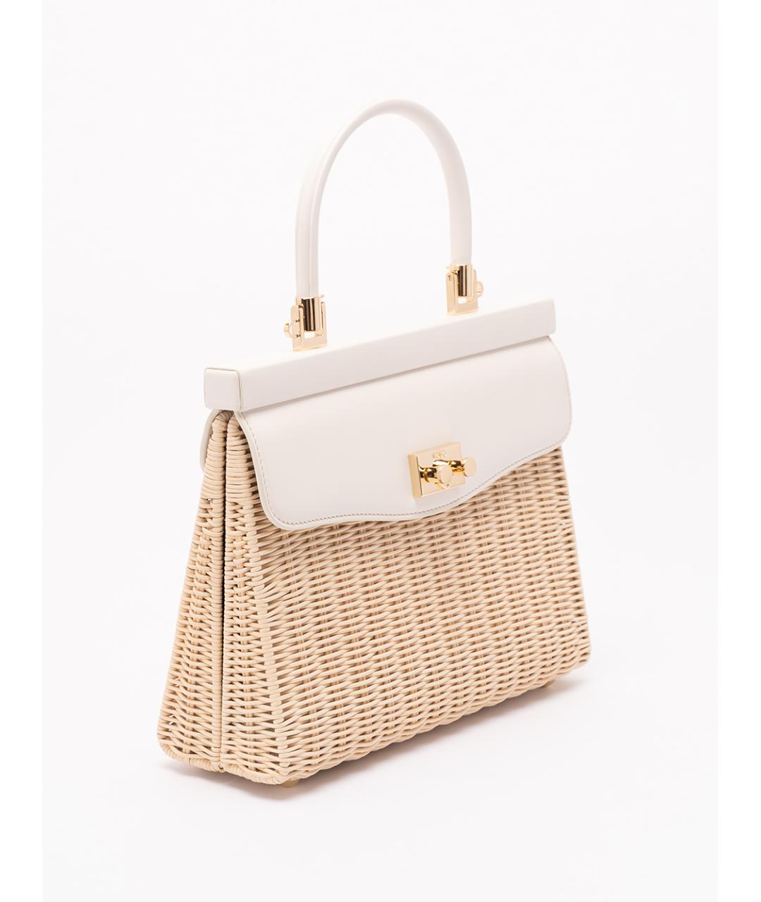 rodo Бежевая пелетеная сумка с короткими ручками, фото 3