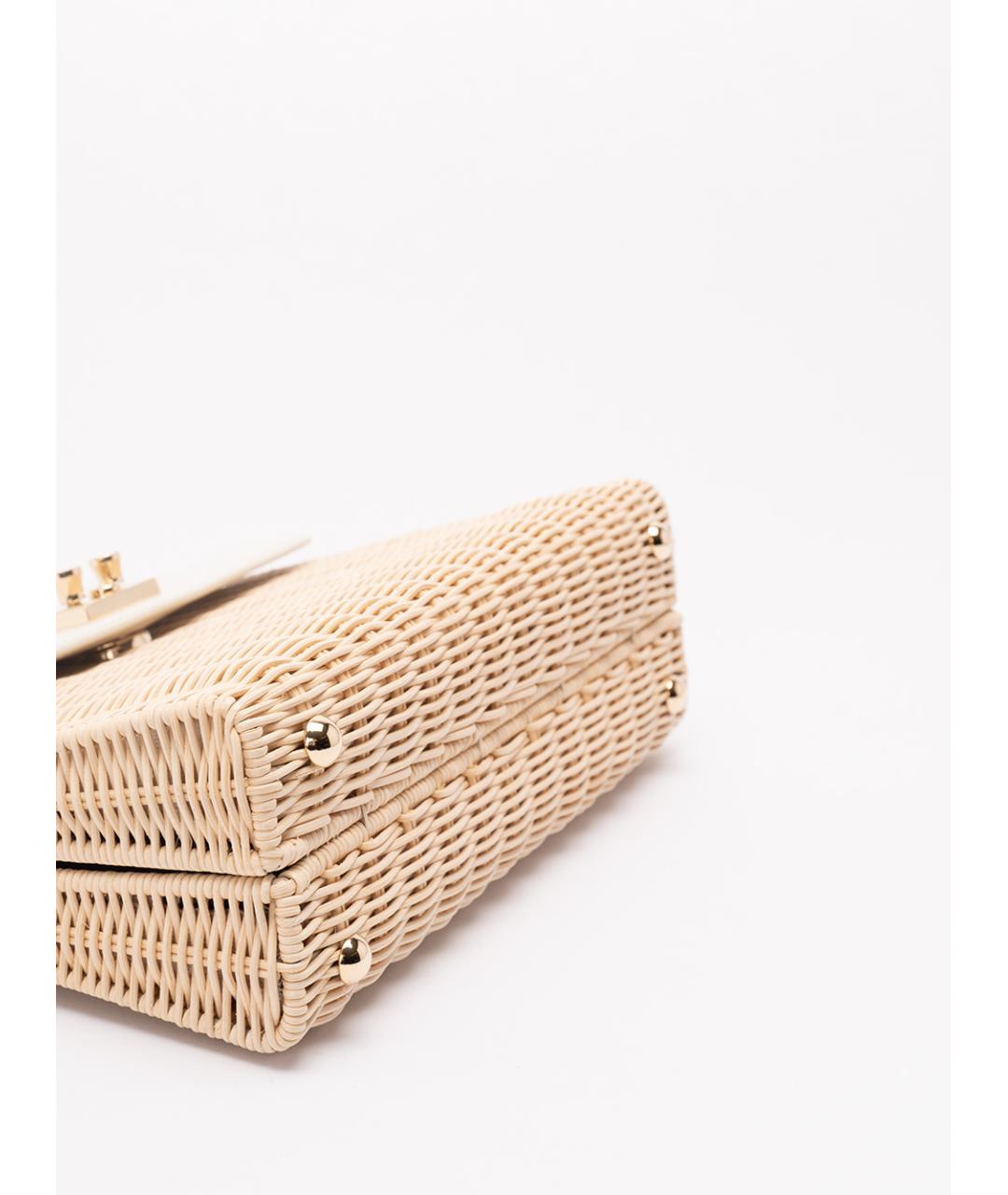 rodo Бежевая пелетеная сумка с короткими ручками, фото 5