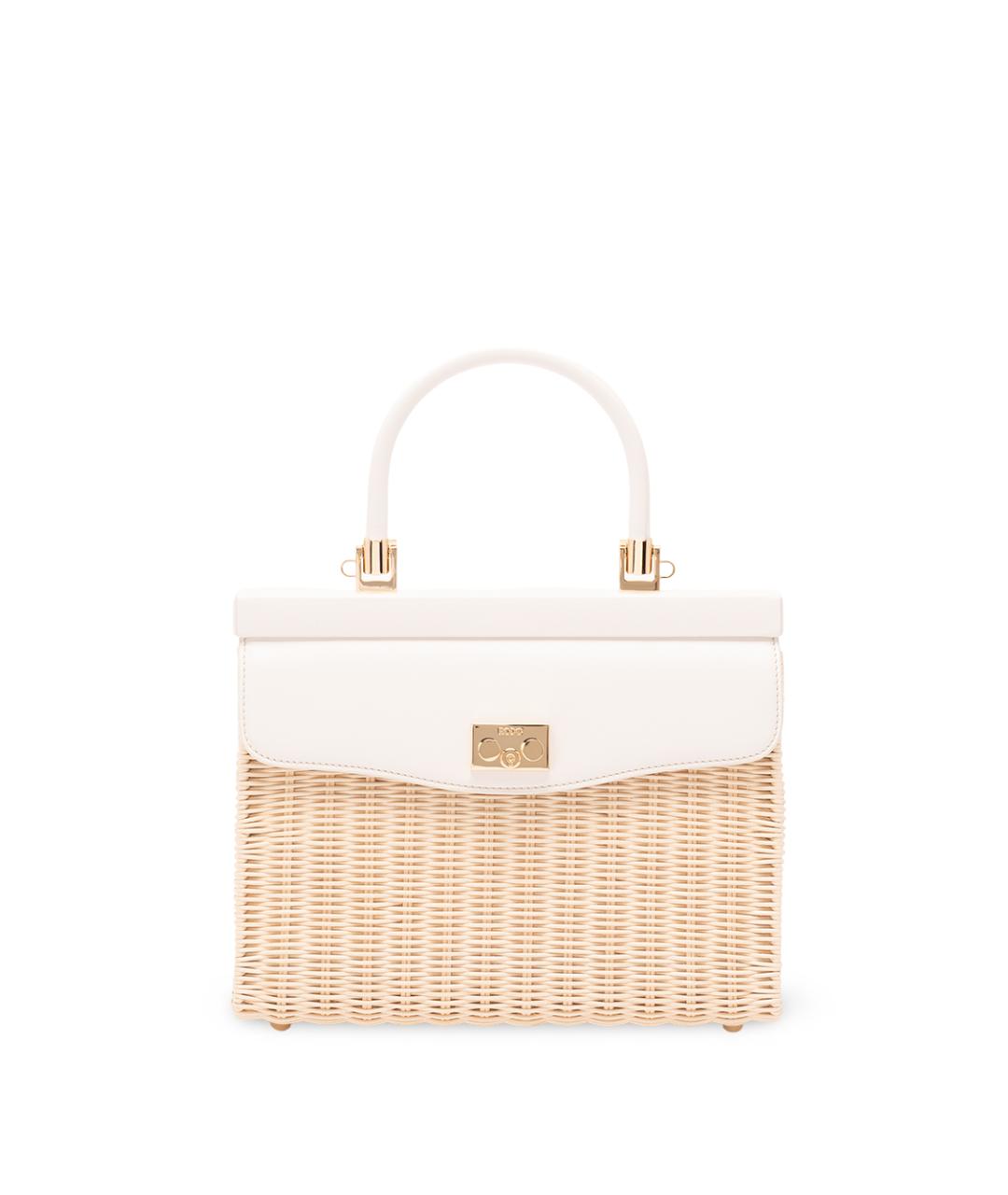 rodo Бежевая пелетеная сумка с короткими ручками, фото 1