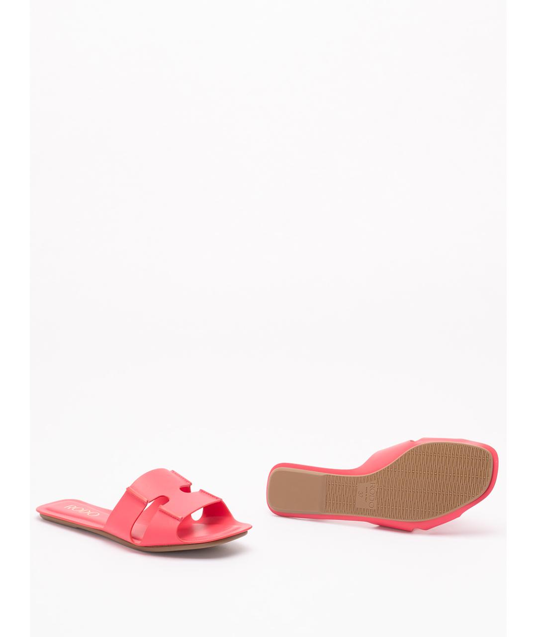 rodo Розовые кожаные шлепанцы, фото 4
