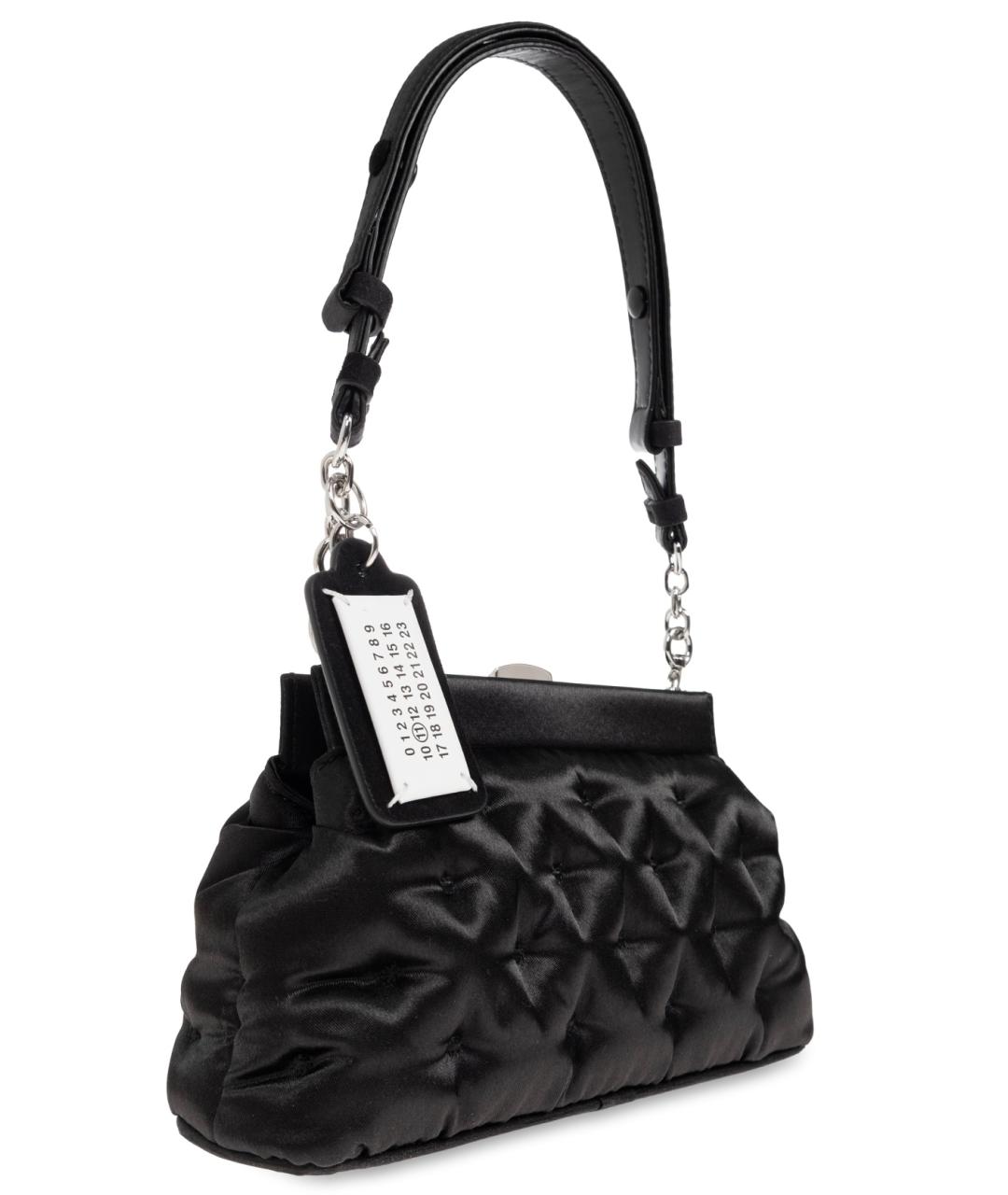 MAISON MARGIELA Черная тканевая сумка с короткими ручками, фото 2