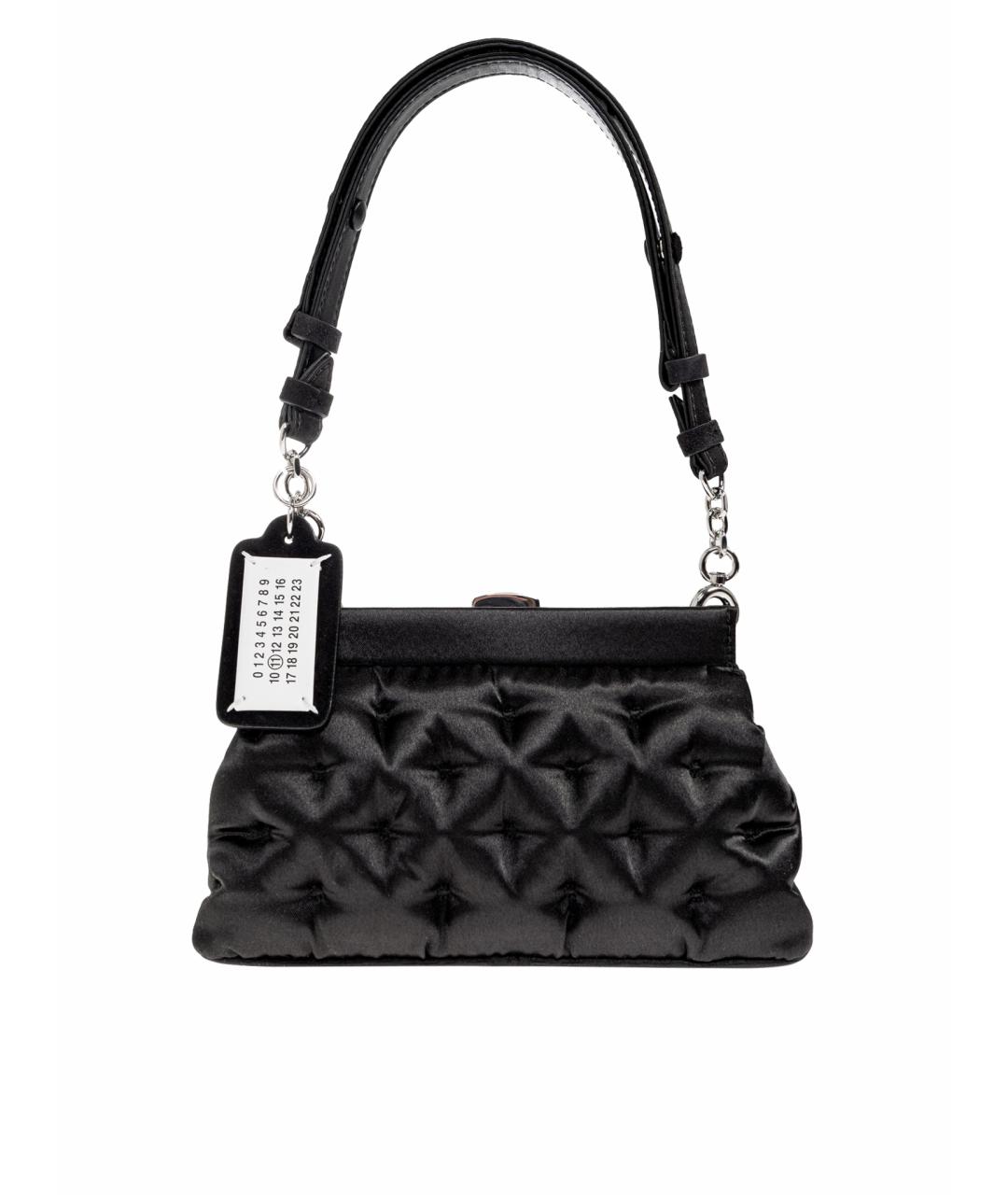 MAISON MARGIELA Черная тканевая сумка с короткими ручками, фото 1