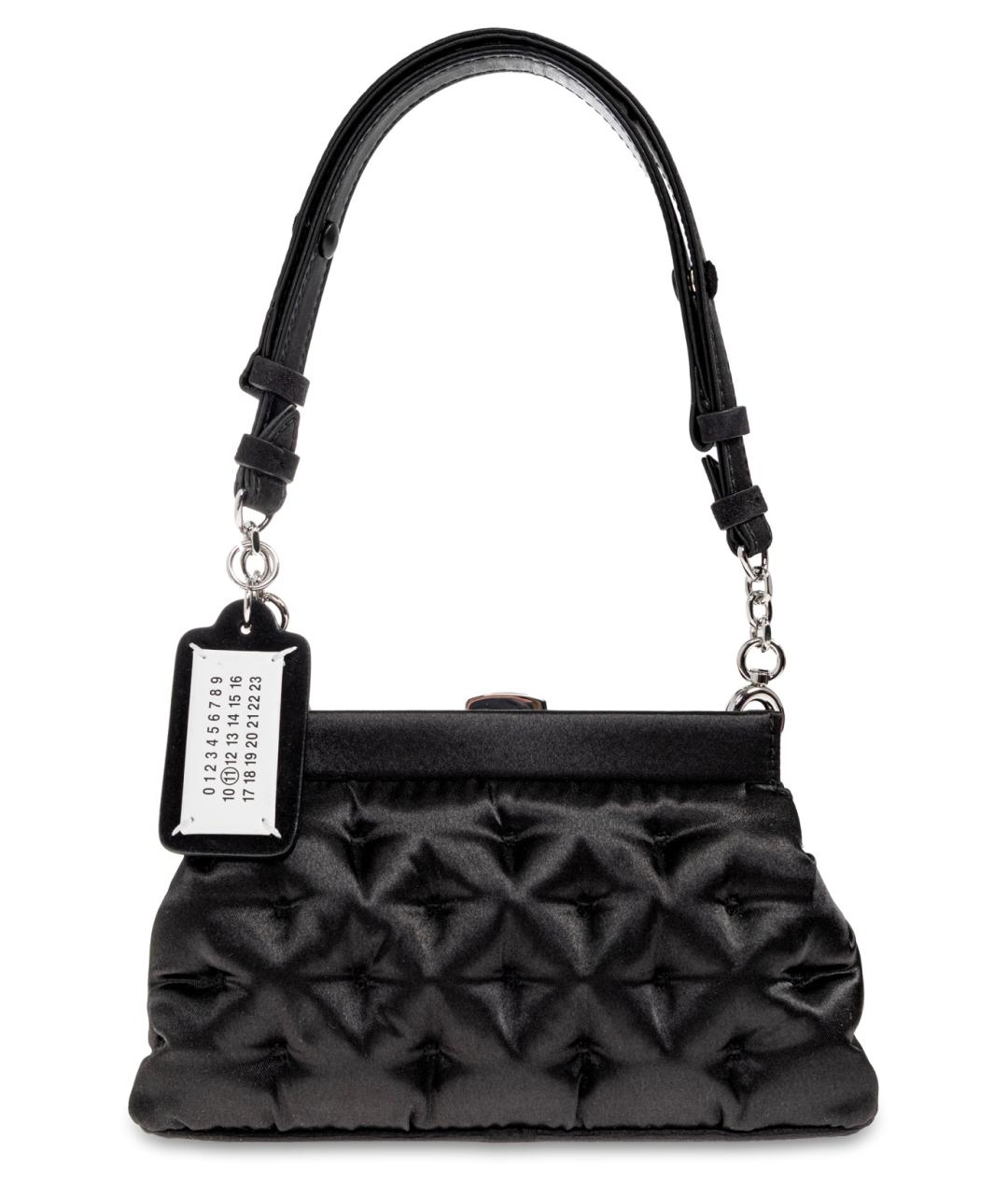 MAISON MARGIELA Черная тканевая сумка с короткими ручками, фото 6