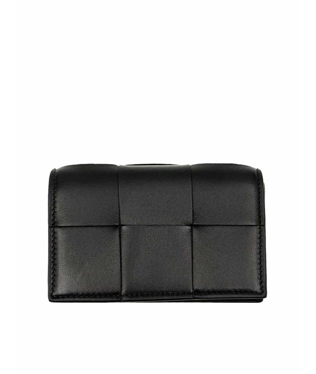 BOTTEGA VENETA Черный кожаный кошелек, фото 1