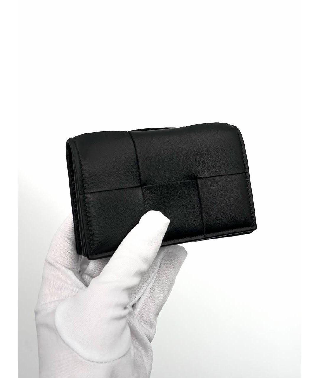 BOTTEGA VENETA Черный кожаный кошелек, фото 4