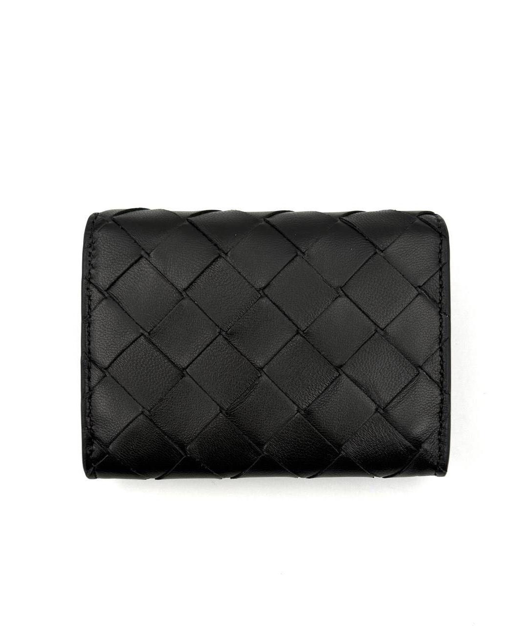 BOTTEGA VENETA Черный кожаный кошелек, фото 2