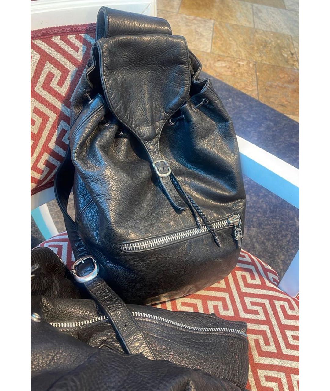 CHROME HEARTS Черный кожаный рюкзак, фото 2