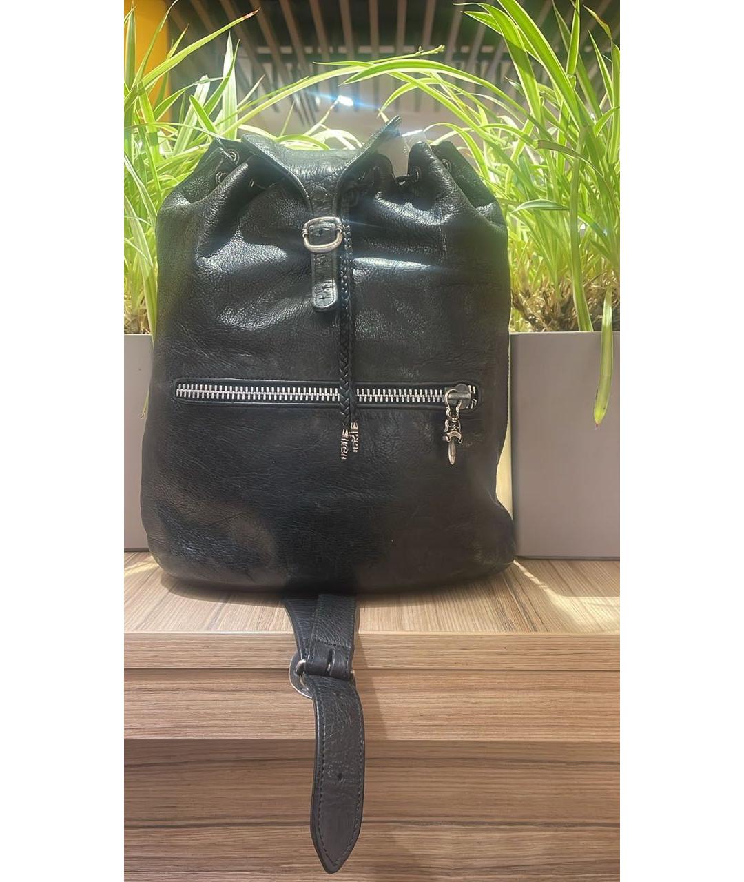 CHROME HEARTS Черный кожаный рюкзак, фото 3