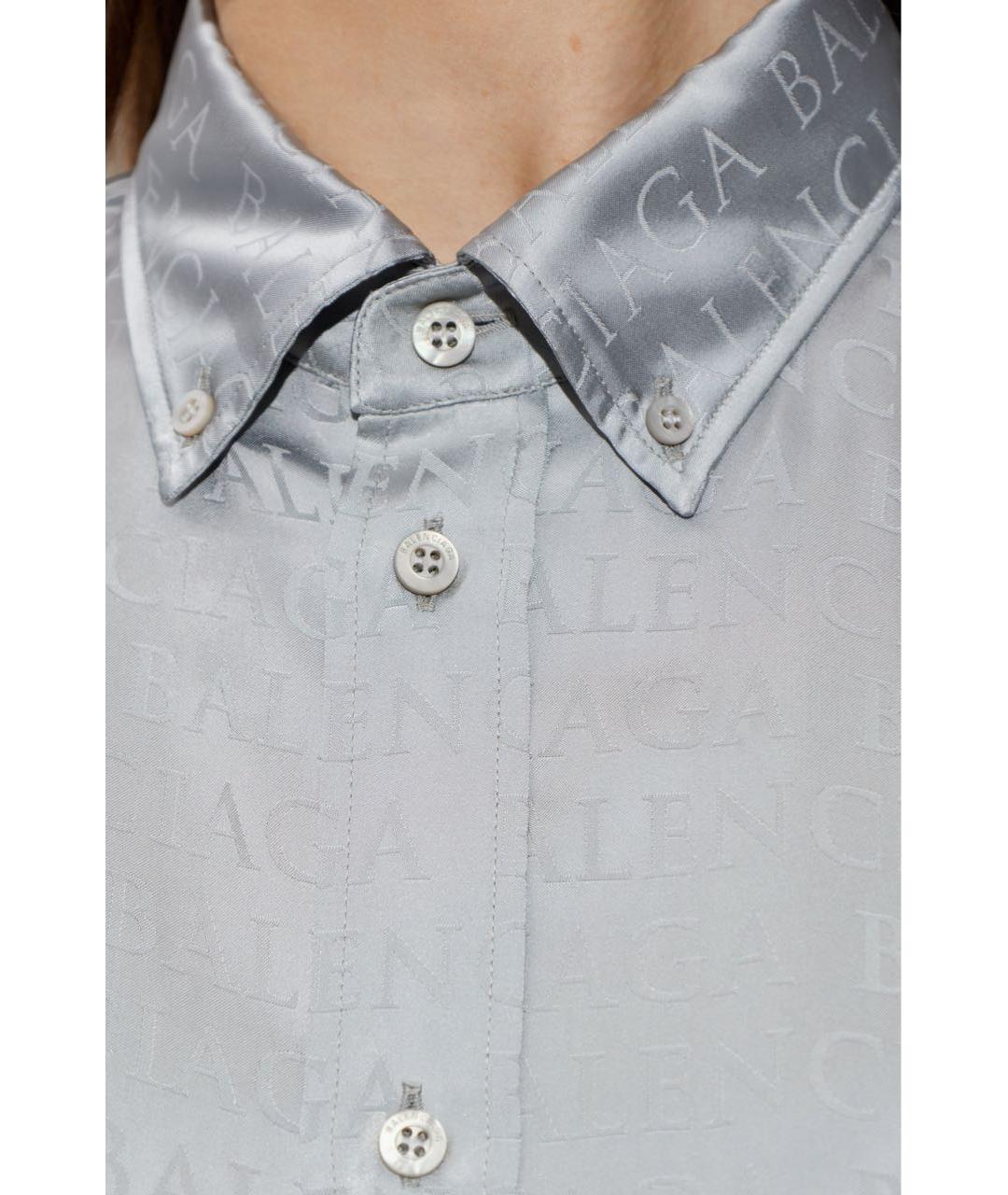 BALENCIAGA Серый вискозный костюм с брюками, фото 7