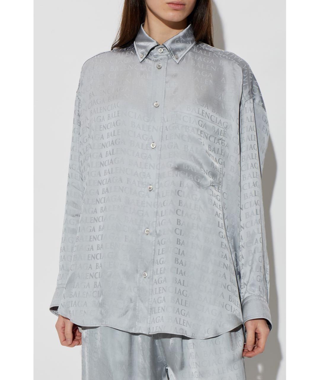 BALENCIAGA Серый вискозный костюм с брюками, фото 6