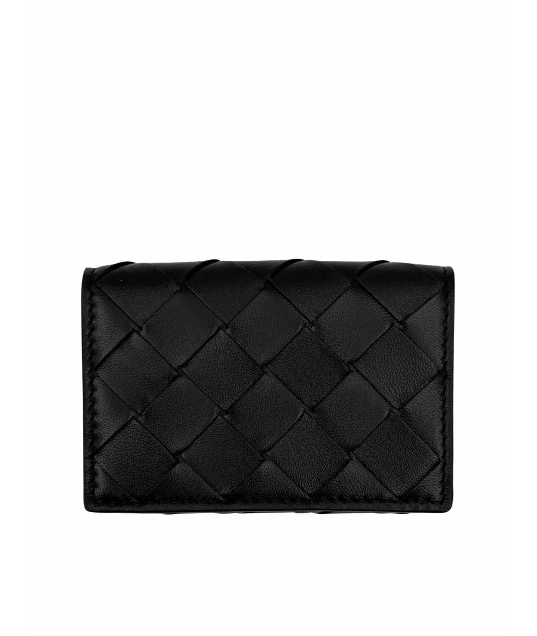BOTTEGA VENETA Черный кожаный кошелек, фото 1