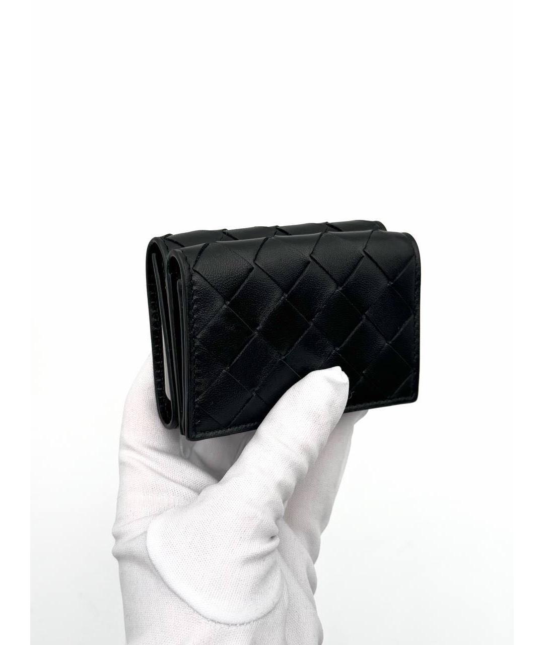 BOTTEGA VENETA Черный кожаный кошелек, фото 3